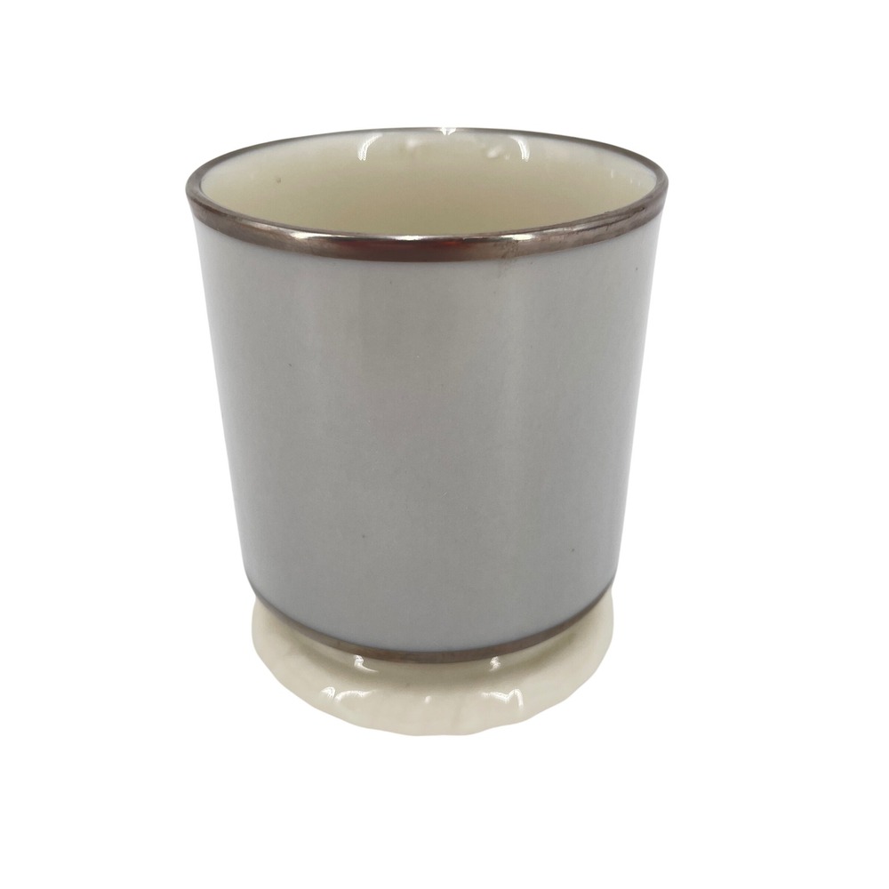 Lenox Gray Porcelain Platinum Trim 3" Cigarette Holder Mid Century Smoking 1950s